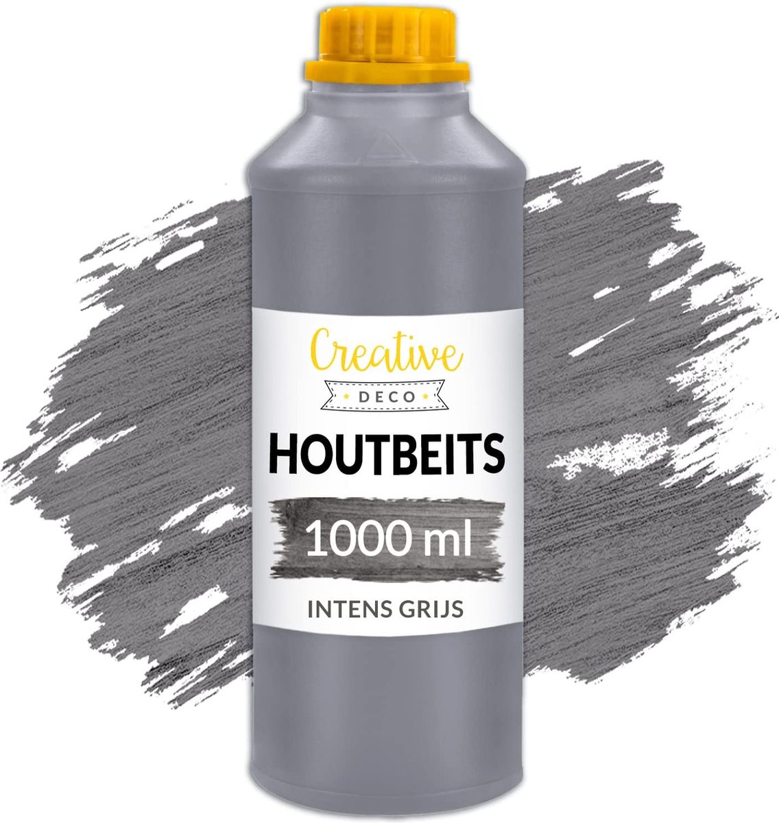 Creative Deco Houtbeits op Waterbasis | Grijs | 1 Liter | Voor Hout, Beton, Baksteen, Behang